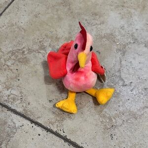 Ty Plush Bird Toy in Pink and Yellow